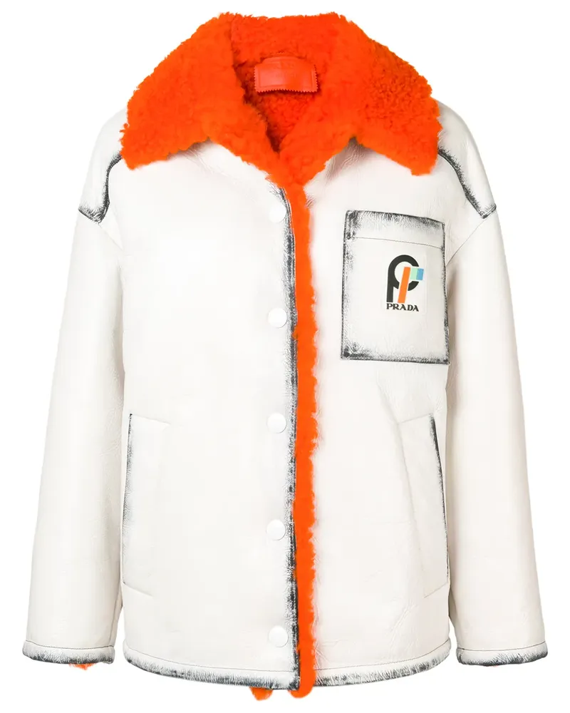 Prada Jacke im Oversized-Look - Weiß Weiß