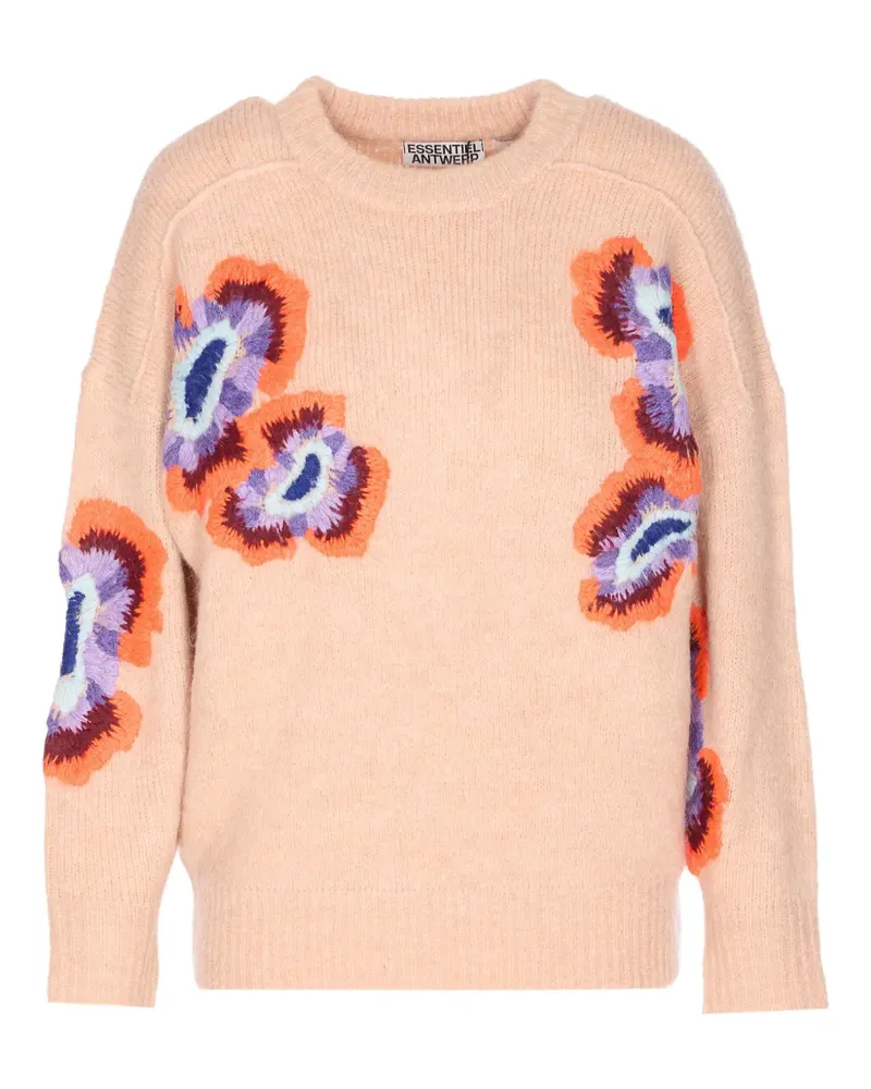 Essentiel Bestickter Pullover - Nude Nude