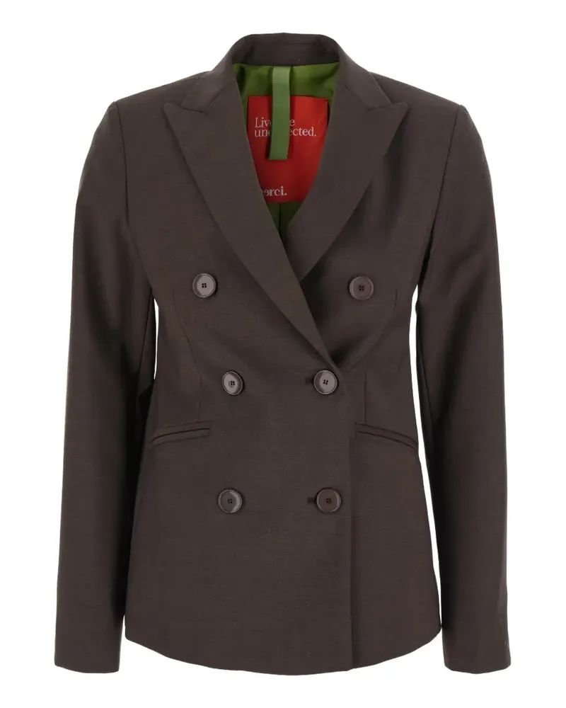 ..,merci double-breasted peak-lapels blazer - Braun Braun