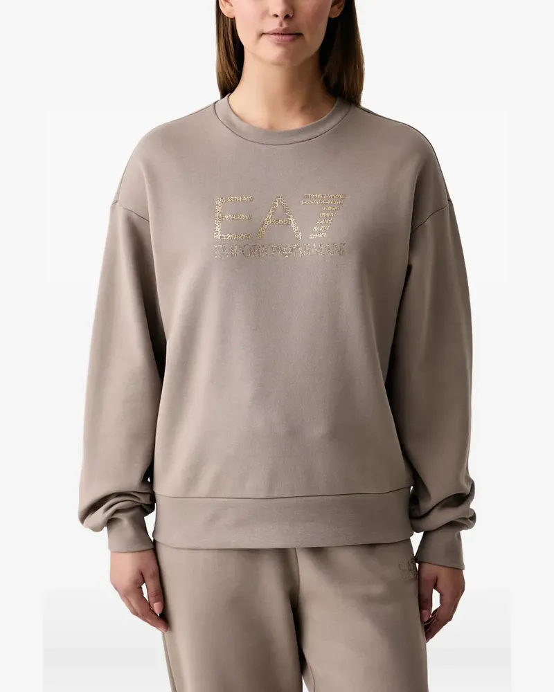 EA7 logo-print sweatshirt - Nude Nude