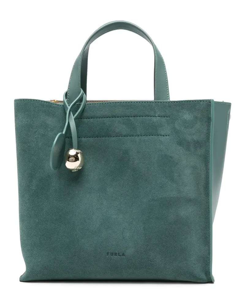 Furla Shopper mit Logo-Schild - Grün Grün