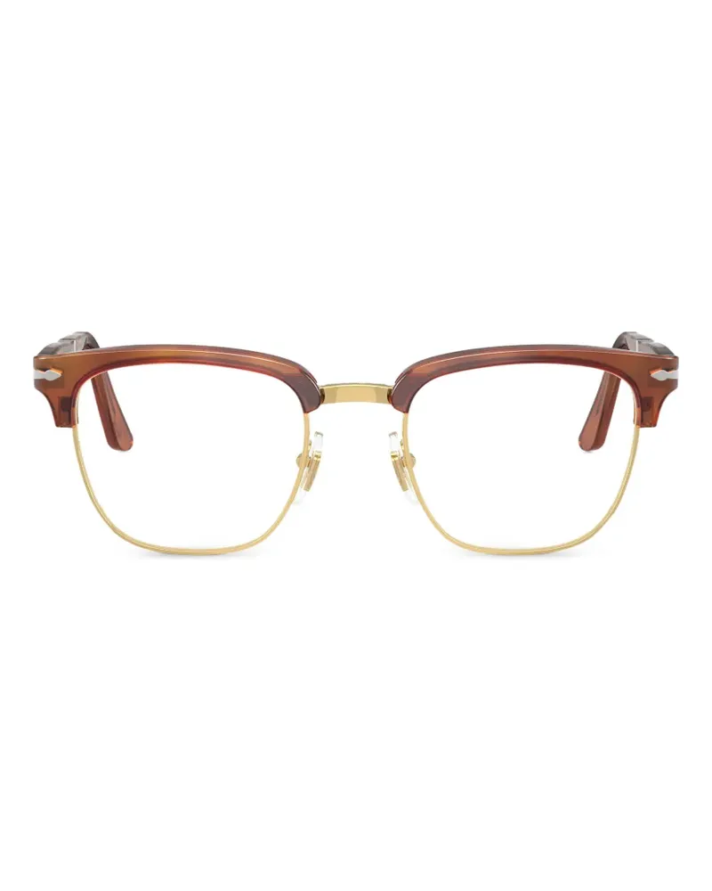 Persol Brille mit eckigem Gestell - Braun Braun