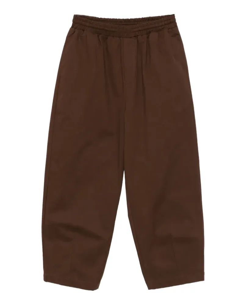 IMPERIAL elasticated-waist wide-leg trousers - Braun Braun