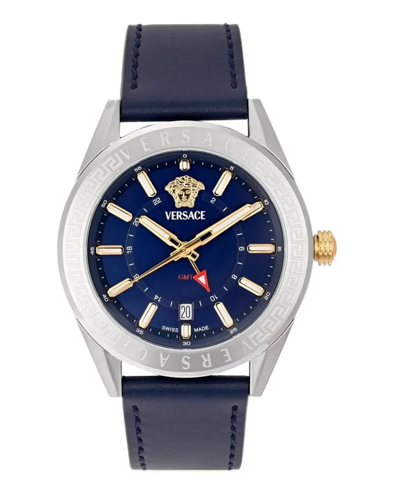 Versace V-Code GMT 42mm watch - Blau Blau