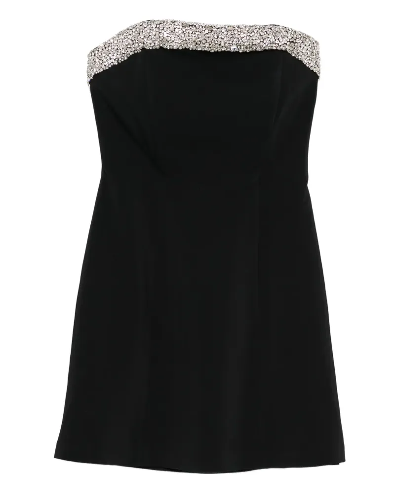Amen Schulterfreies Minikleid mit Schleife - Schwarz Schwarz