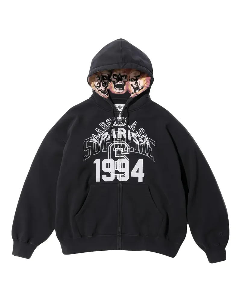 Supreme Being MM6 numeric-signature hoodie - Schwarz Schwarz