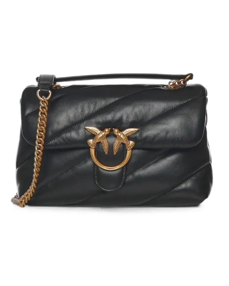 Pinko Love quilted leather shoulder bag - Schwarz Schwarz
