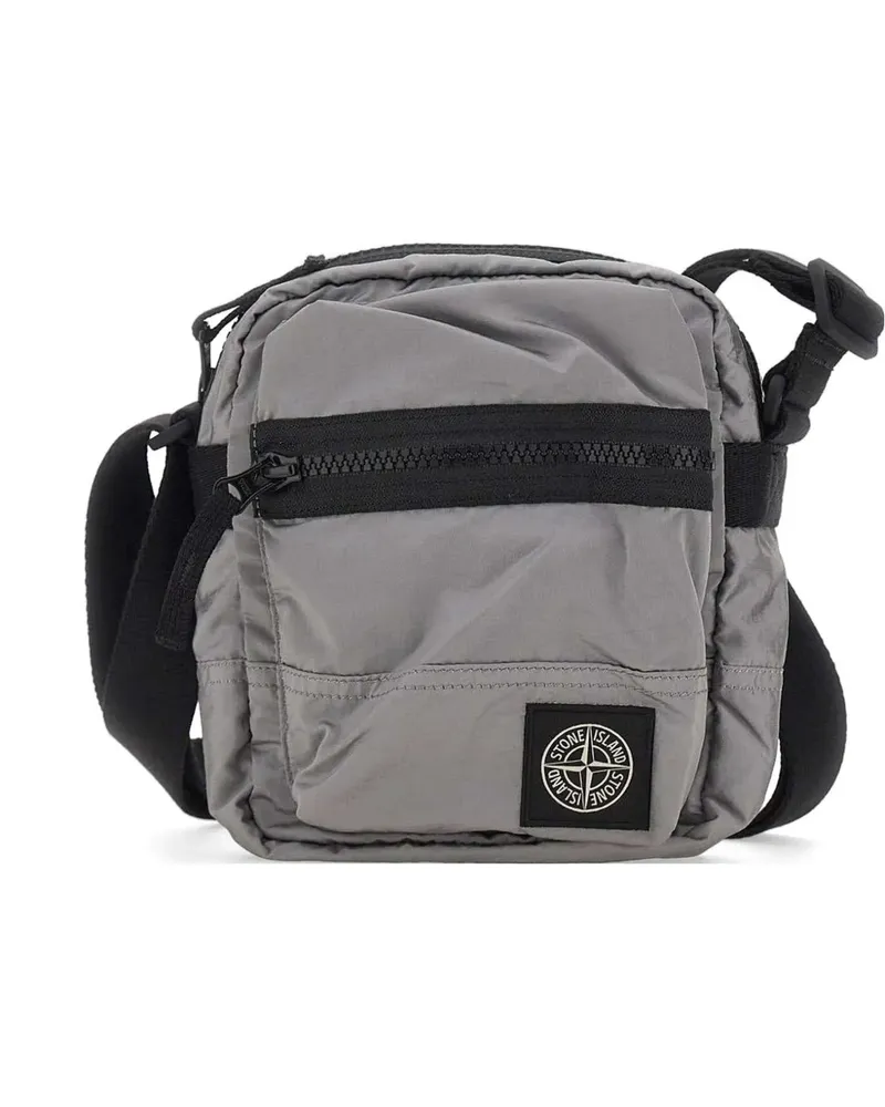 Stone Island zip compass messenger bag - Grau Grau