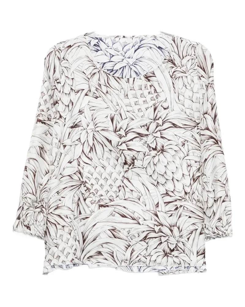 Robert Friedman pineapple-print blouse - Weiß Weiß