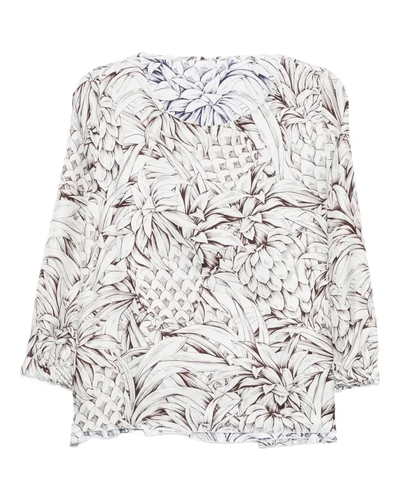 Robert Friedman pineapple-print blouse - Weiß Weiß