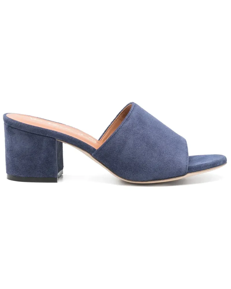 Via Roma 15 Mules aus Wildleder 60mm - Blau Blau