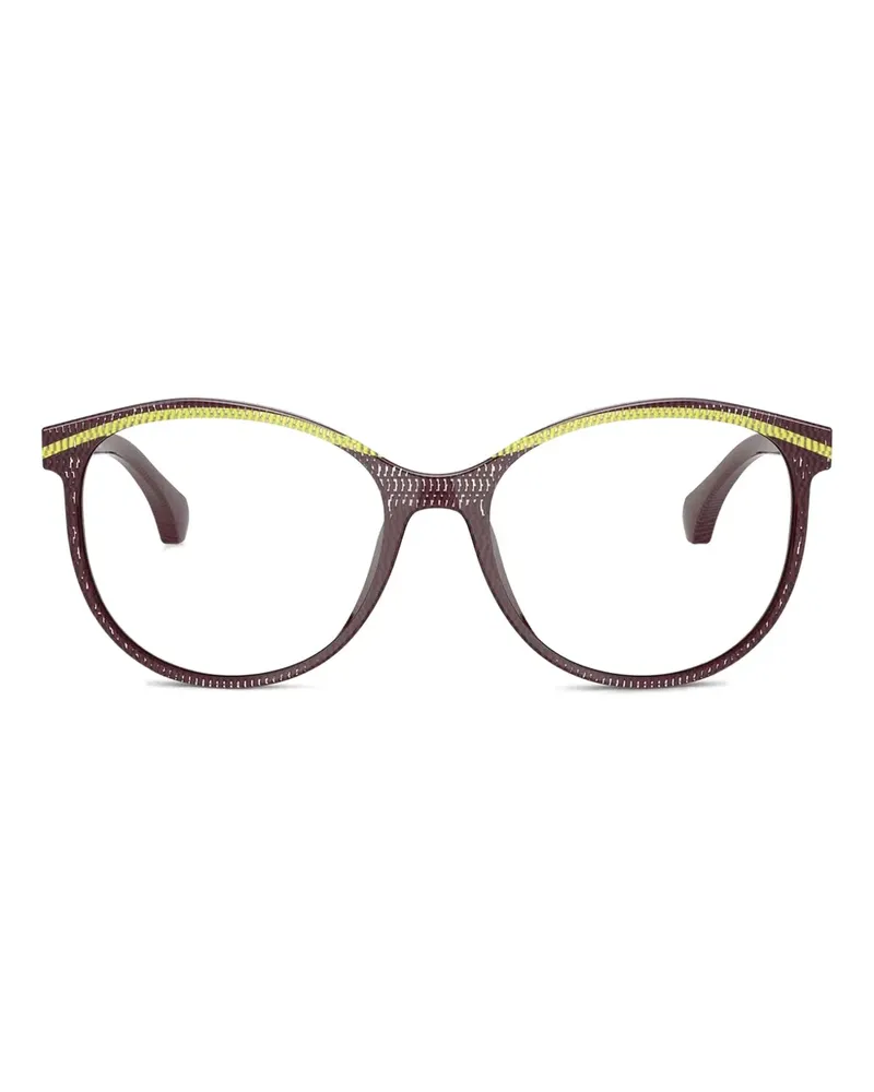 Alain Mikli Brille mit Kontraststreifen - Point Bordeaux / Point Lime Point