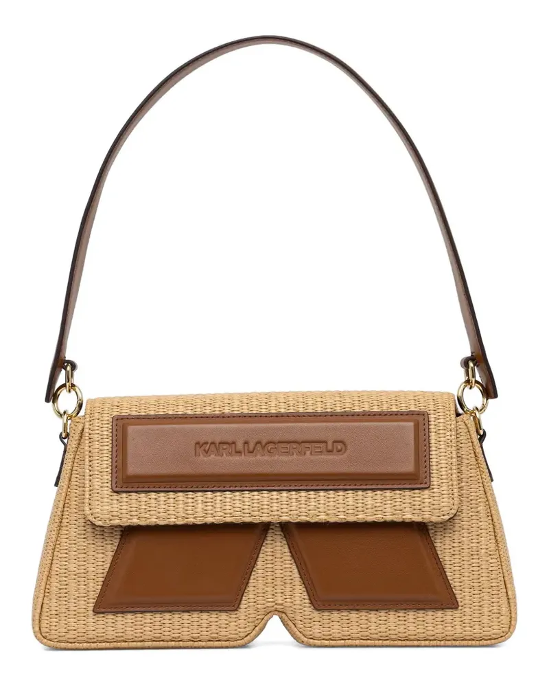 Karl Lagerfeld Ikon K woven shoulder bag - Nude Nude