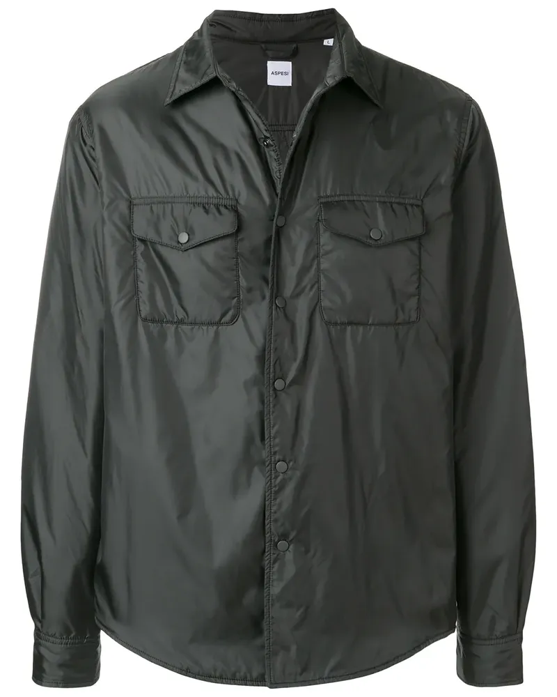 ASPESI Hemdjacke mit Brusttaschen - Grau Grau