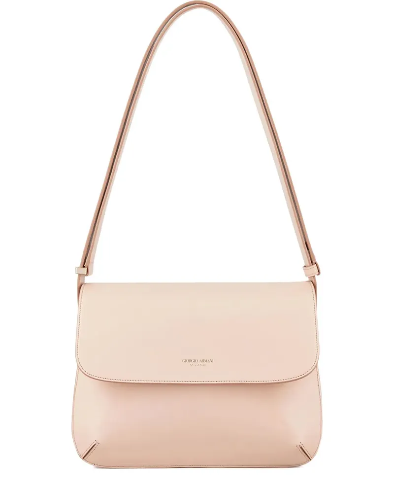 Giorgio Armani Schultertasche mit Klappe - Nude Nude