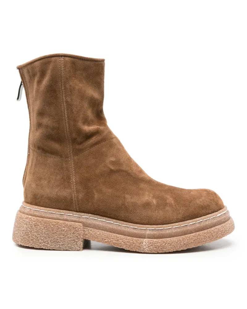 Alberto Fasciani suede rear-zip ankle boots - Braun Braun