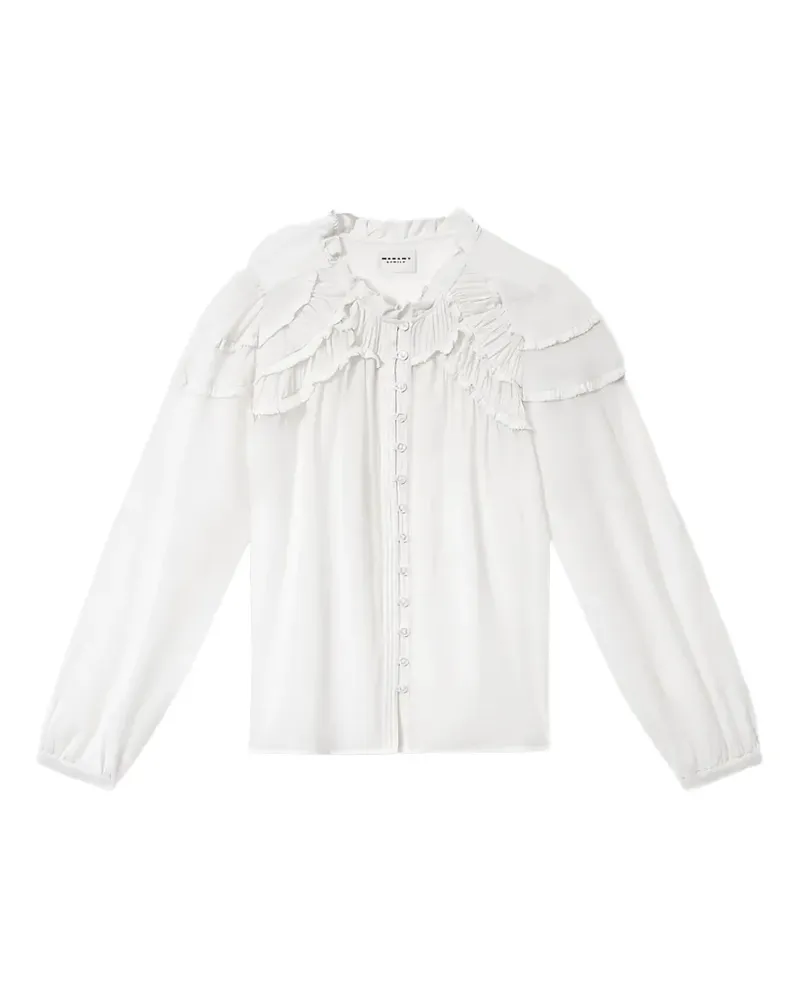 Isabel Marant ruffled long-sleeve shirt - Weiß Weiß
