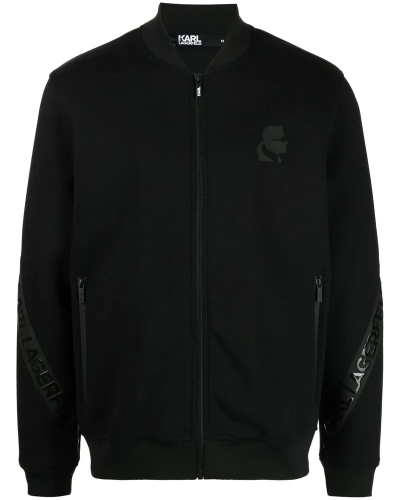 Karl Lagerfeld Bomberjacke mit Logo-Print - Schwarz Schwarz