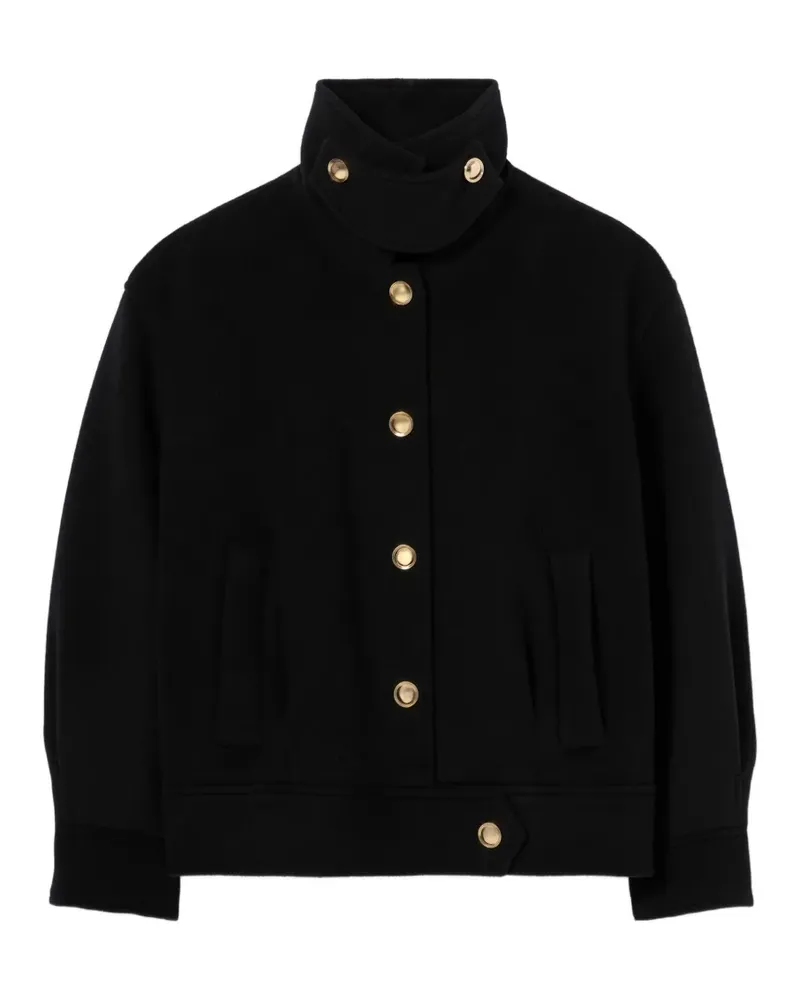 Claudie Pierlot short gold blouson coat - Schwarz Schwarz