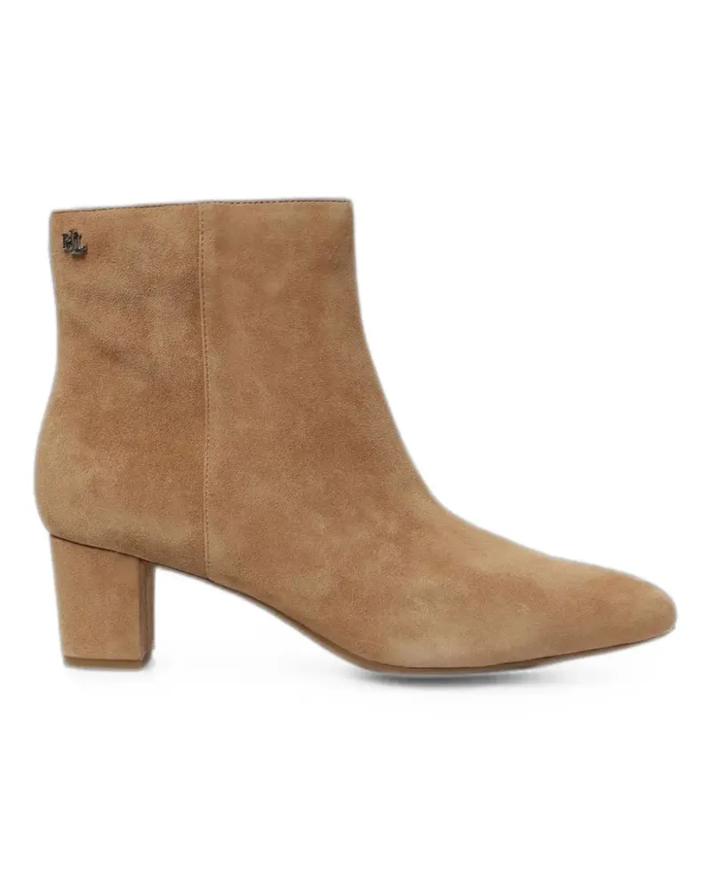 Ralph Lauren Allyson suede ankle boots - Nude Nude