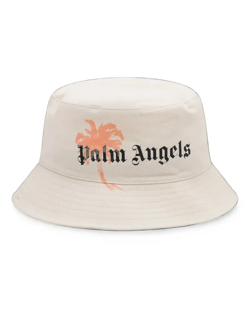 Palm Angels Fischerhut mit Logo-Print - Nude Nude