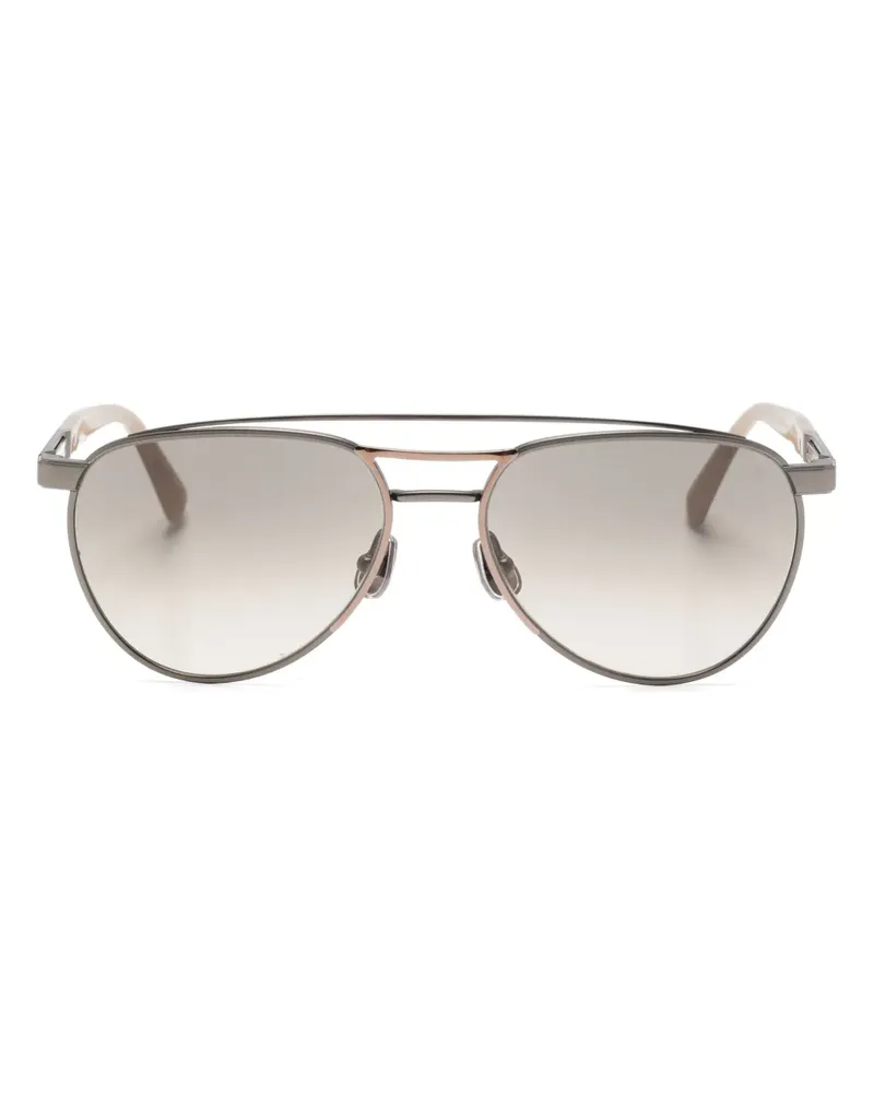 Brunello Cucinelli Getönte Pilotenbrille - Grau Grau