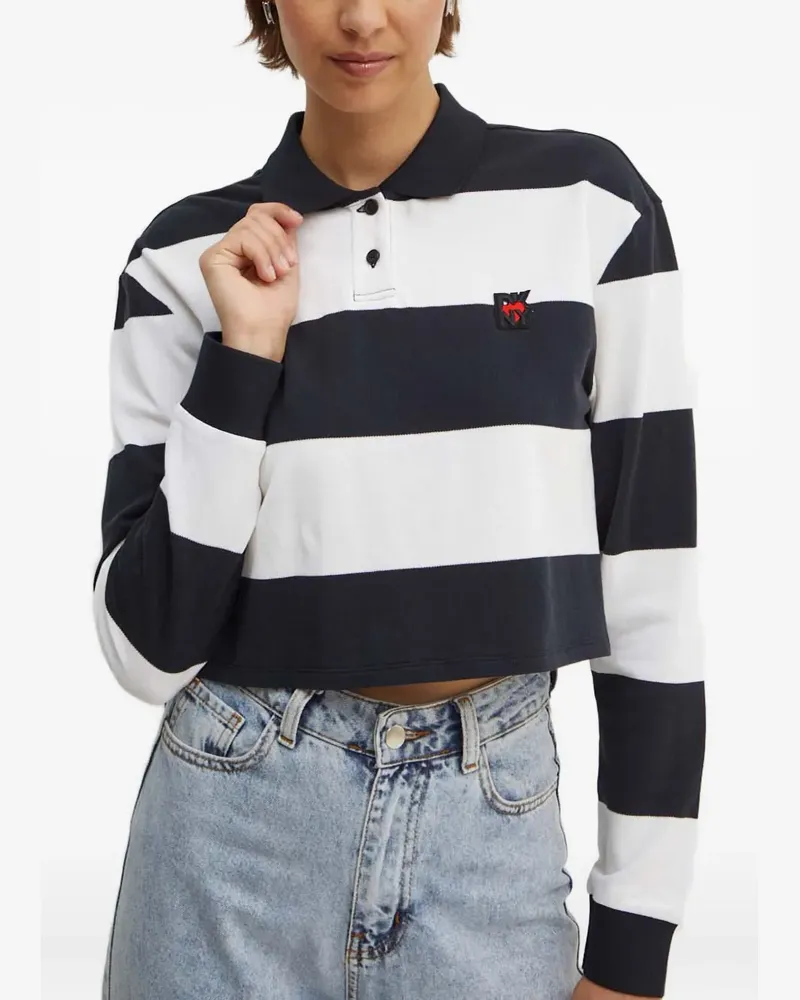 DKNY striped polo top - Schwarz Schwarz