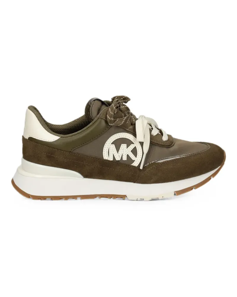 Michael Kors panelled logo-patch sneakers - Grün Grün