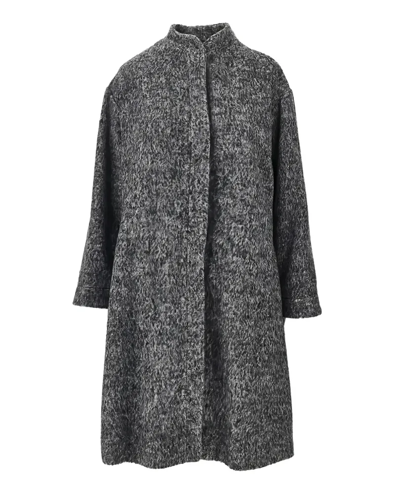 Emporio Armani melange concealed-fastening coat - Grau Grau