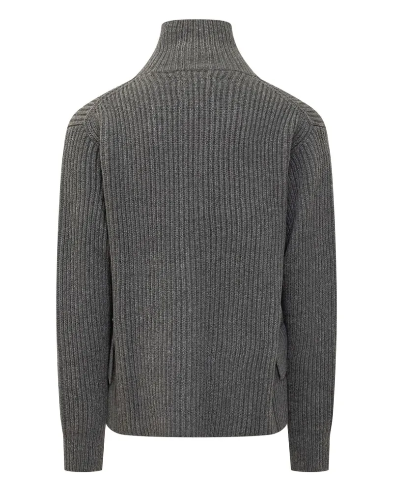 Jil Sander Cardigan mit Reißverschluss - Grau Grau