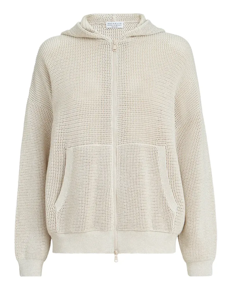 Brunello Cucinelli Cardigan mit Reißverschluss - Nude Nude