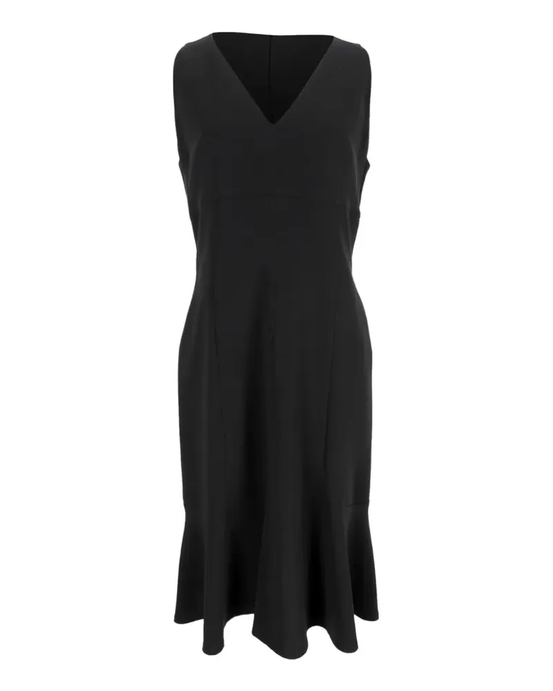 Max Mara 2024 Midikleid mit V-Ausschnitt - Schwarz Schwarz