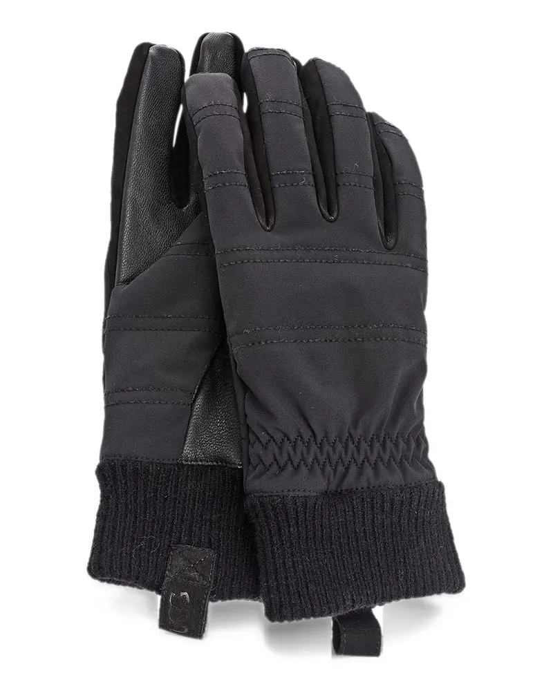UGG panelled ribbed-cuff gloves - Schwarz Schwarz