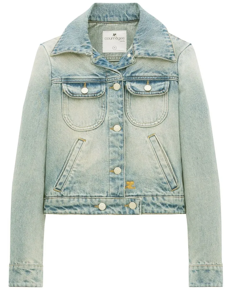 Courrèges Ausgeblichene Jeansjacke - Blau Blau