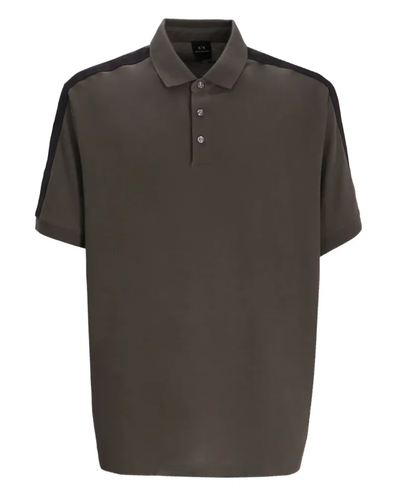 Armani Exchange Poloshirt mit Kontrasteinsätzen - Braun Braun