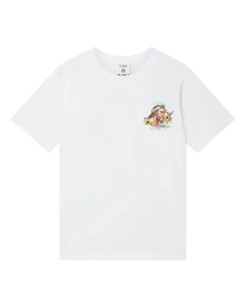 Casablanca Paris T-Shirt mit grafischem Print - Weiß Weiß