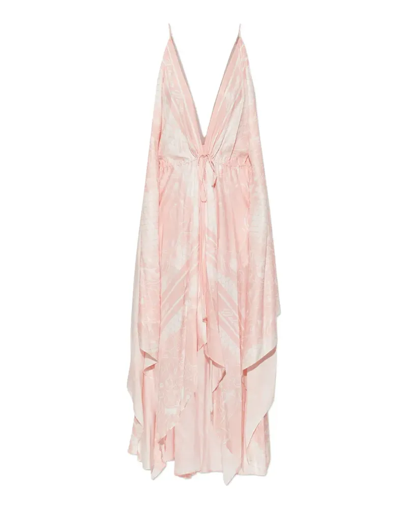 Balmain asymmetrical strappy maxi dress - Rosa Rosa