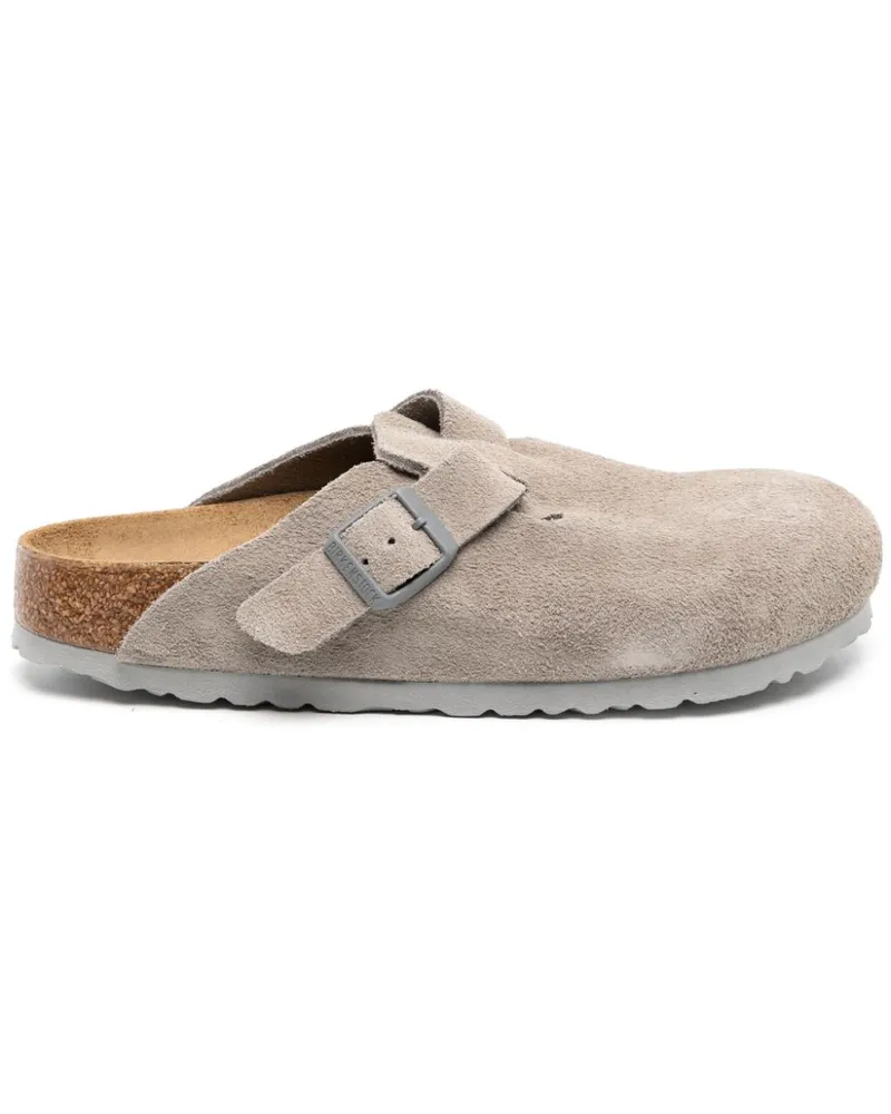 Birkenstock Boston Slipper mit weichem Fußbett - Grau Grau