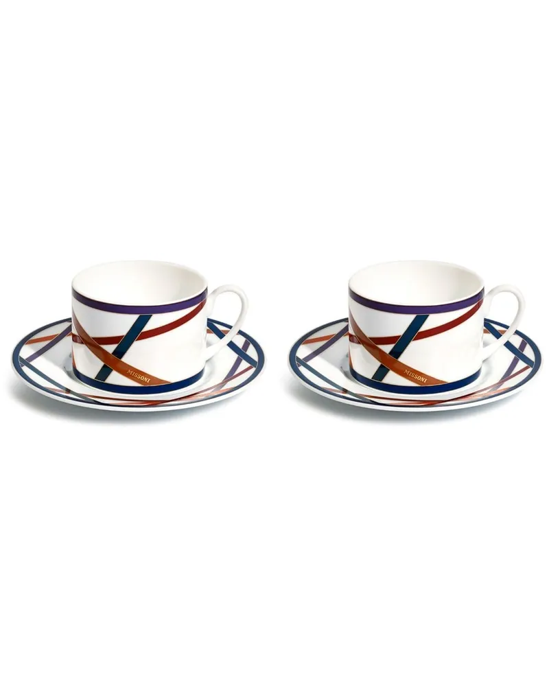 Missoni Home Set aus sechs Nastri Teetassen - Weiß Weiß