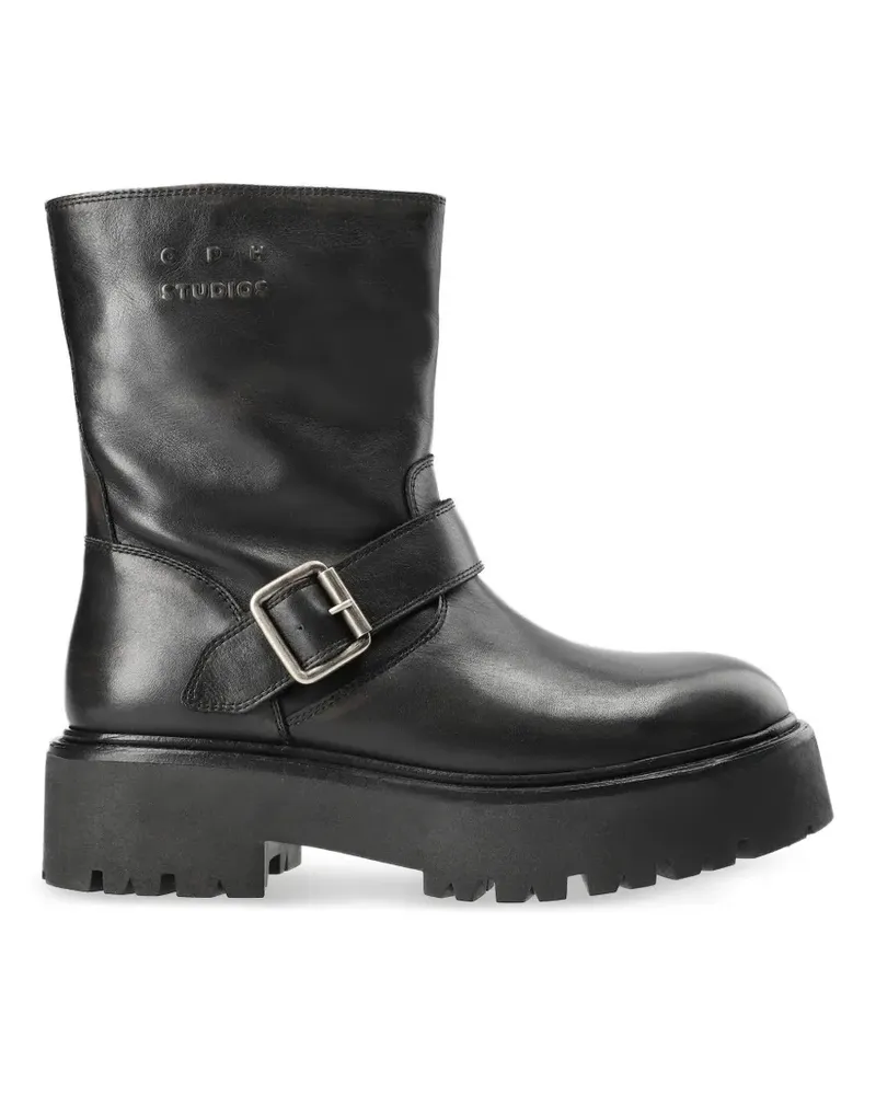 Copenhagen Stiefel mit dicker Sohle - Schwarz Schwarz