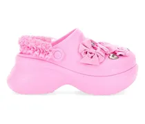 Mules mit Rosen und Schleifen - Rosa