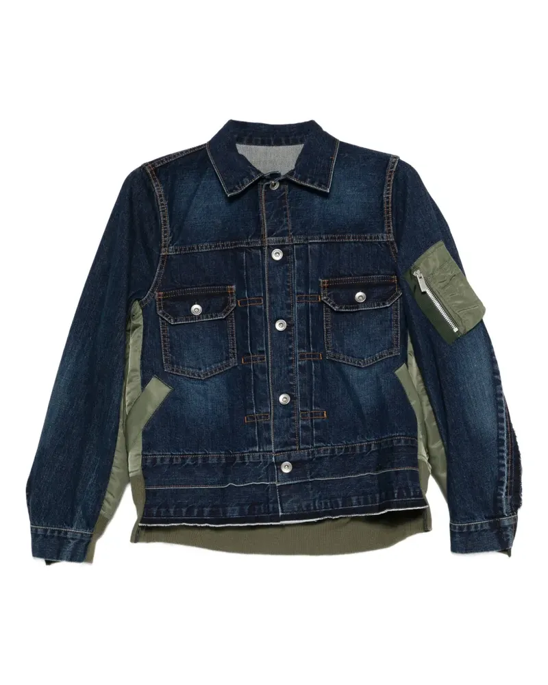 Sacai patch pocket denim jacket - Blau Blau