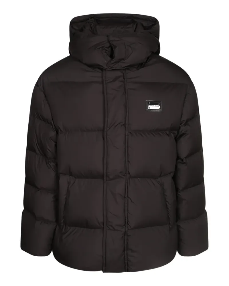 Emporio Armani down jacket in ultra fine ribstop with regular fit - Schwarz Schwarz