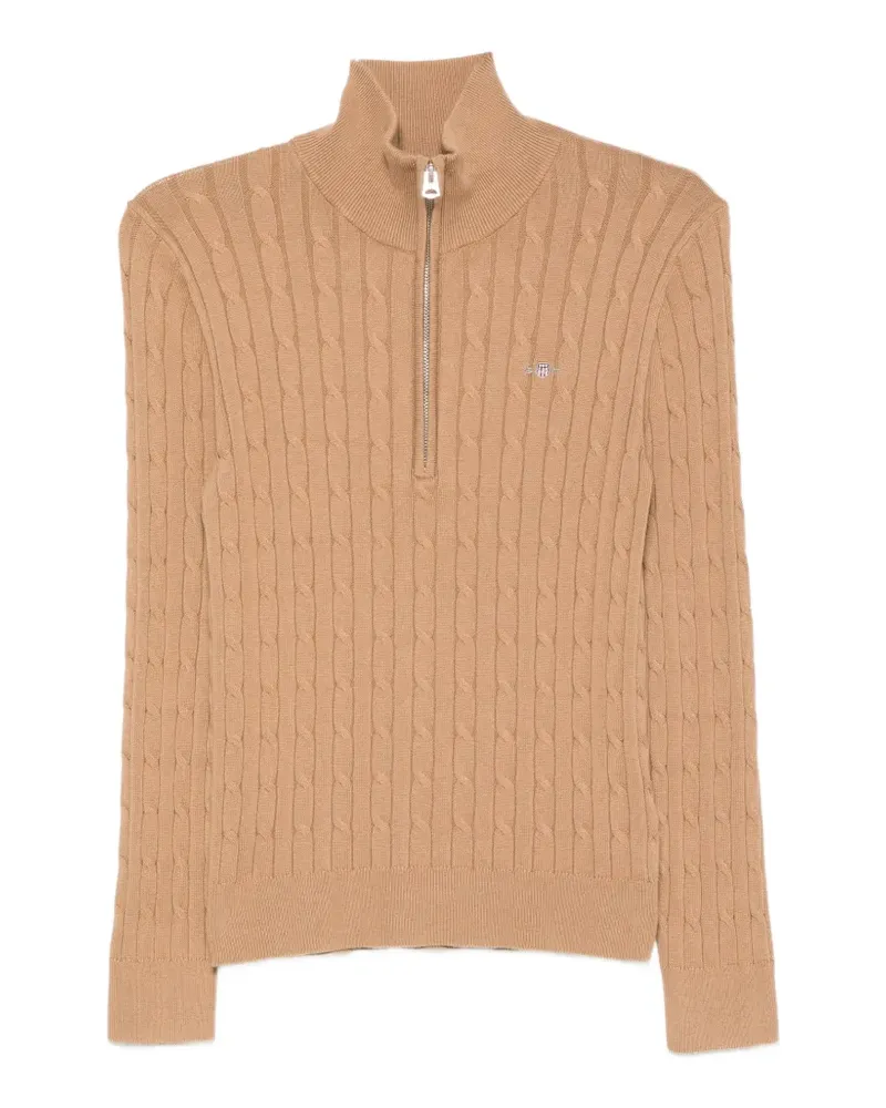 Gant Pullover mit Zopfmuster - Nude Nude