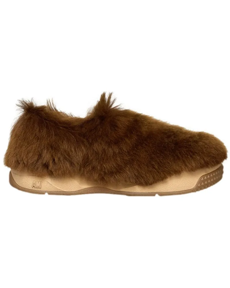 AMI Paris Long Hairs 1509 Mule Sneakers - Braun Braun