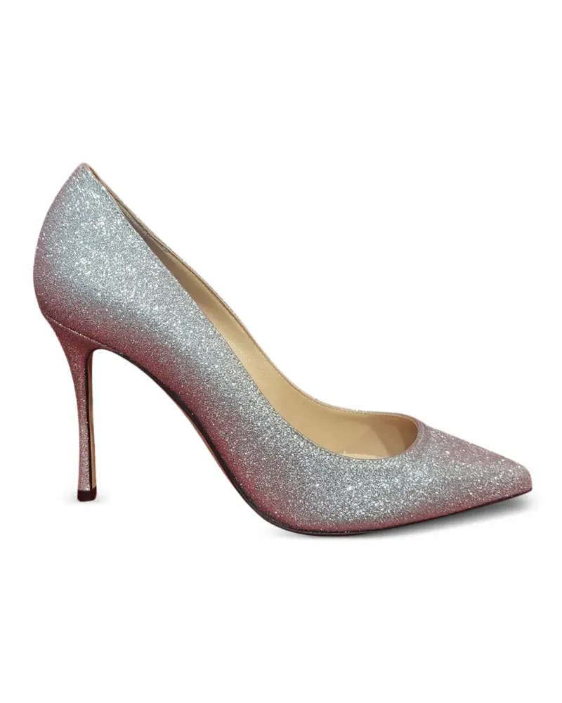 Sergio Rossi Pumps mit Glitzer-Effekt - Silber Silber