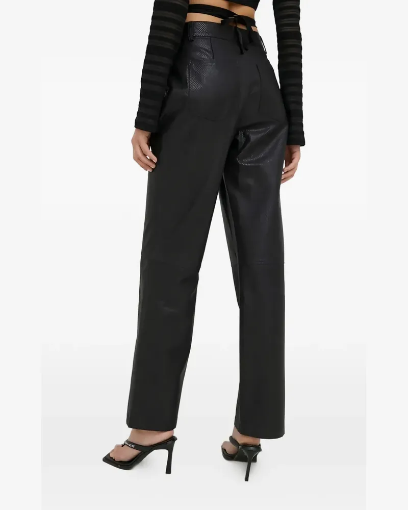Résumé textured trousers - Schwarz Schwarz