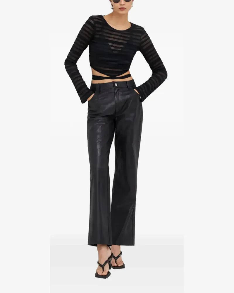 Résumé Strukturierte Hose - Schwarz Schwarz