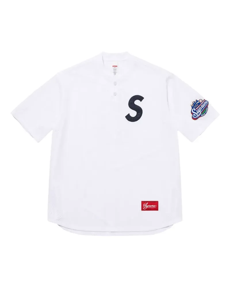 Supreme Being S Logo Henley-Oberteil - Weiß Weiß