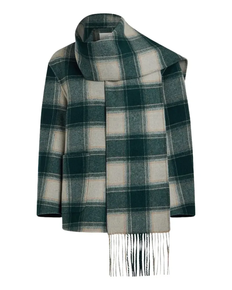 Varley Alderton check scarf coat - Grün Grün
